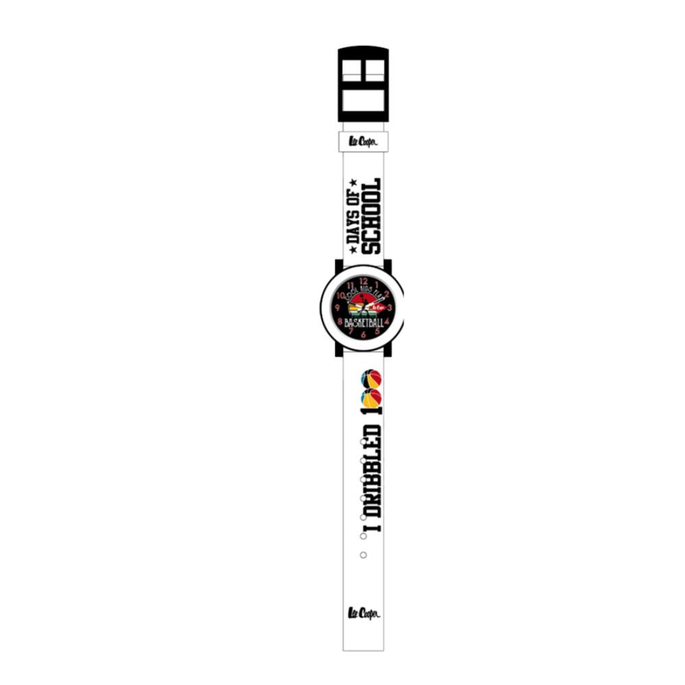 Lee Cooper - Kids Black Dial Analog Watch - White - 30 mm