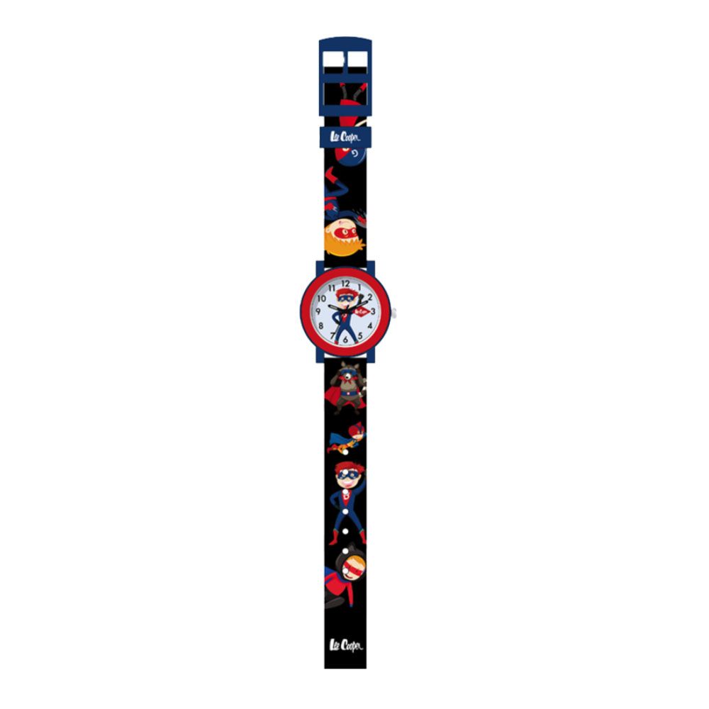 Lee Cooper - Kids Blue Dial Analog Watch - Black/Blue - 30 mm