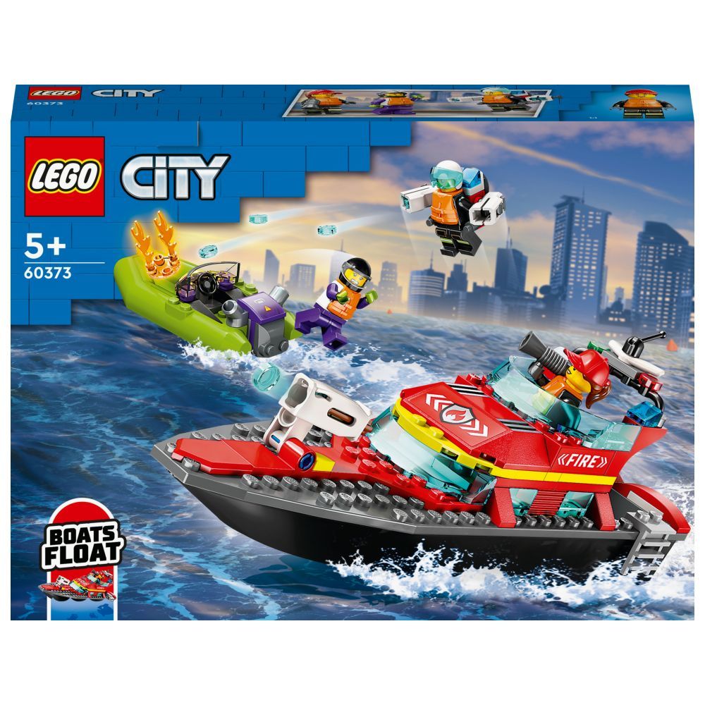 Lego - City Fire Rescue Boat Building Toy Set - 144pcs