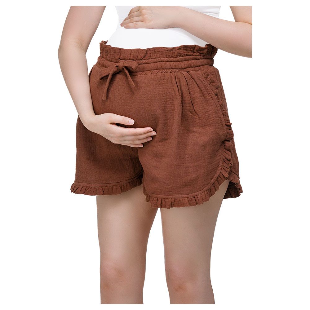 Bump'in Maternity - Freya Shorts - Brown