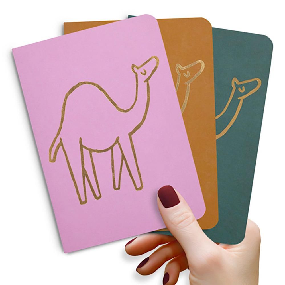 Little Majlis - A6 Notebook Set 3 - Camel/Gold mix