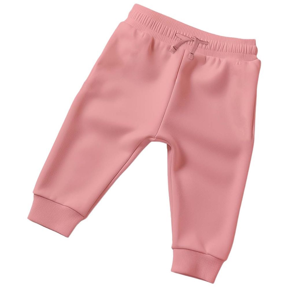 Luay - Ultra Soft Fabric Ribbed Pants - Peach