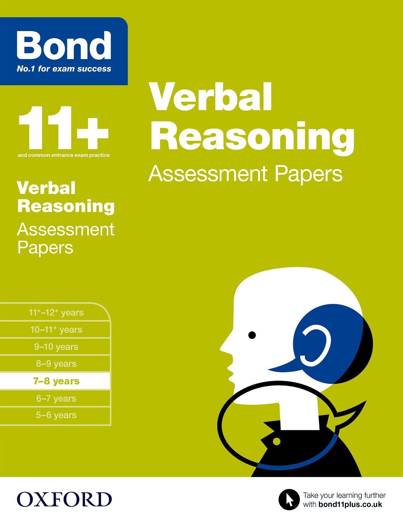 Study Guide Bond 11+ Verbal Reasoning: Papers, 7-8 Years