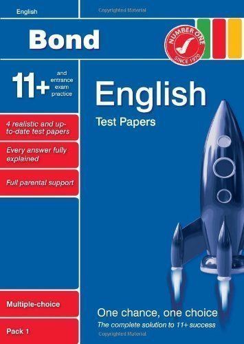 Study Guide Bond 11+ English Multiple Choice Papers Pack 1