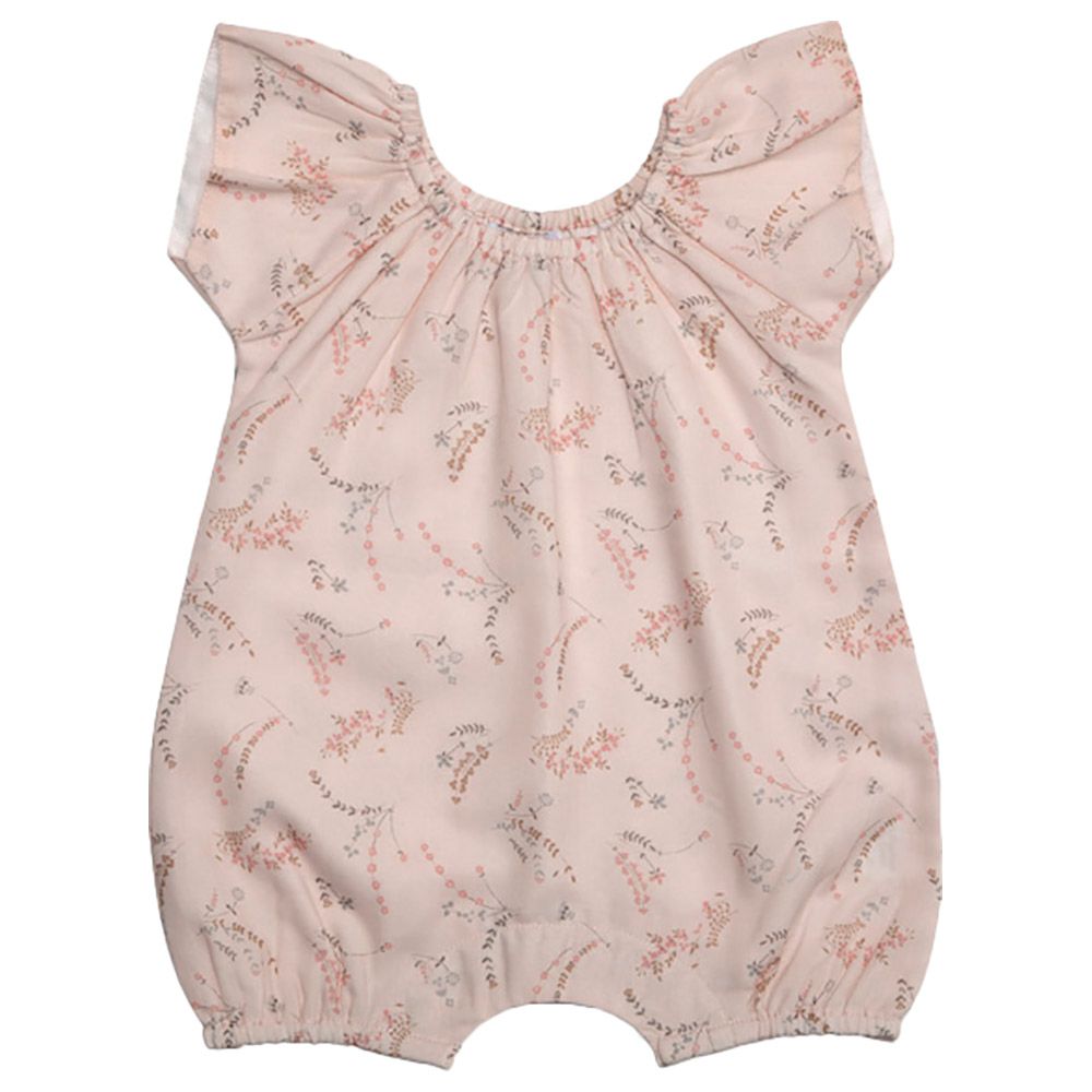 Jules & Juliette - Manon Baby Romper - Light Pink Flowery