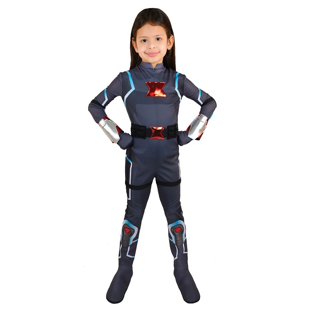 Party Centre - Marvel Black Widow Deluxe Superhero Child Costume - Grey