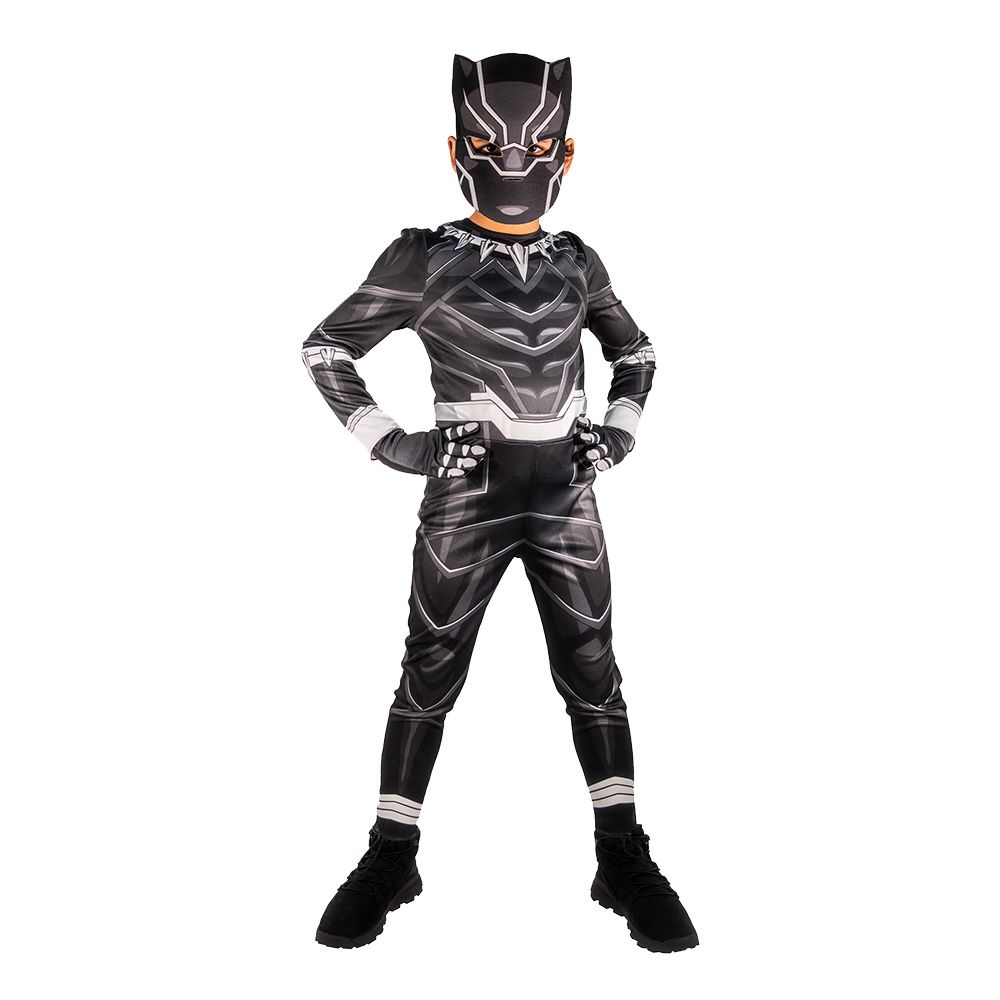 Party Centre - Marvel Black Panther Classic Boy Superhero Child Costume - Black