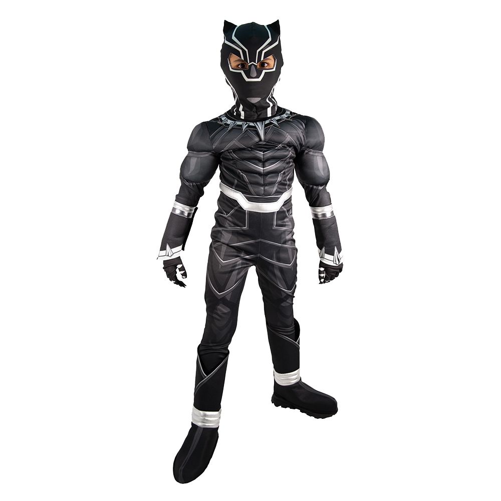 Party Centre - Marvel Black Panther Deluxe Boy Superhero Child Costume - Black