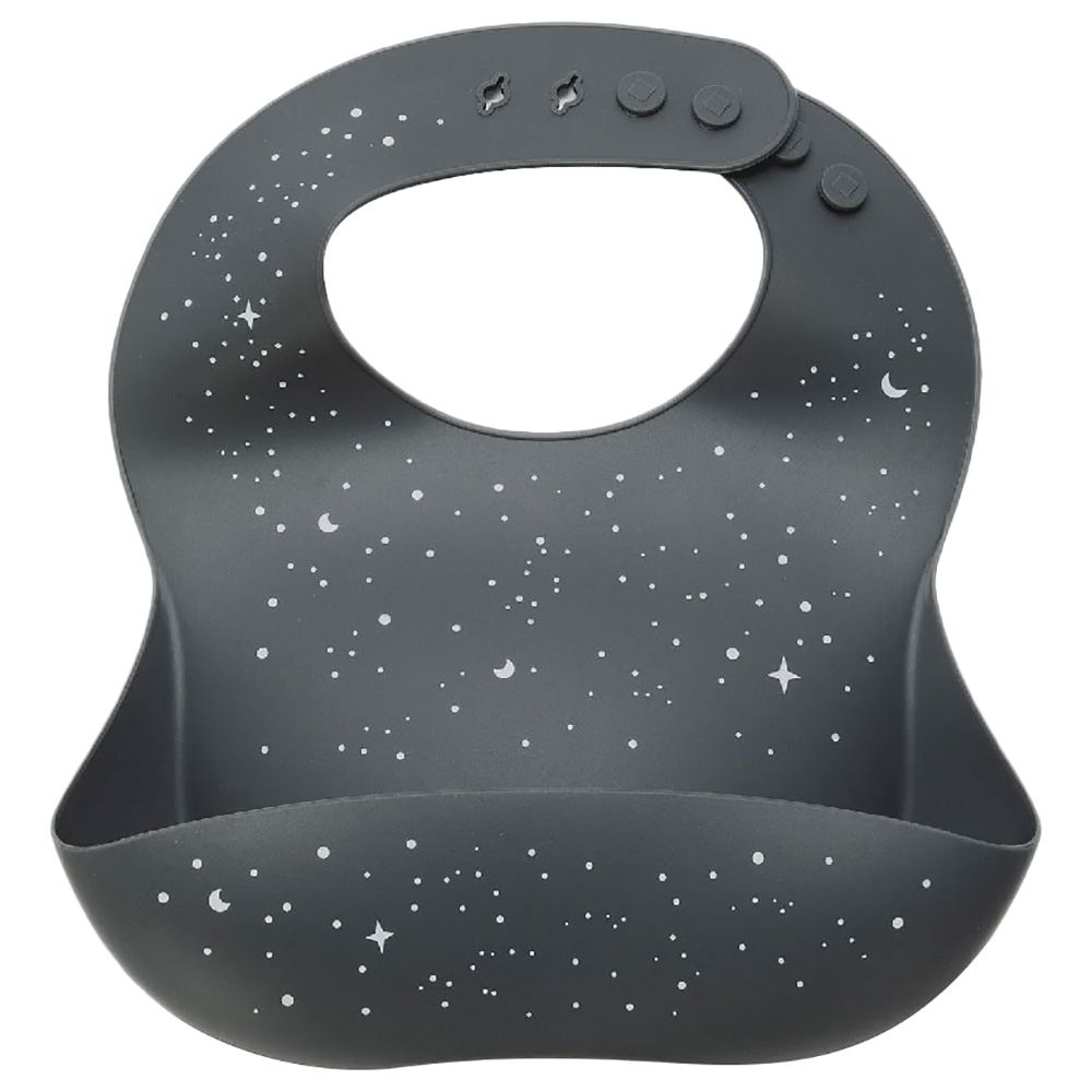 Milk It Baby - Printed Bib - Galaxy Grey