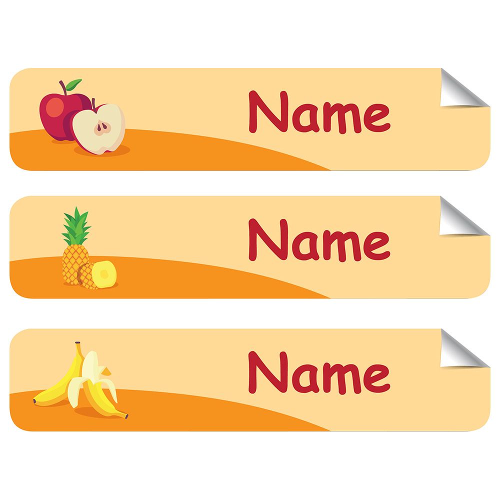 Mylabels - Personalized Iron On Labels - Yummy Fruits - Pack of 50