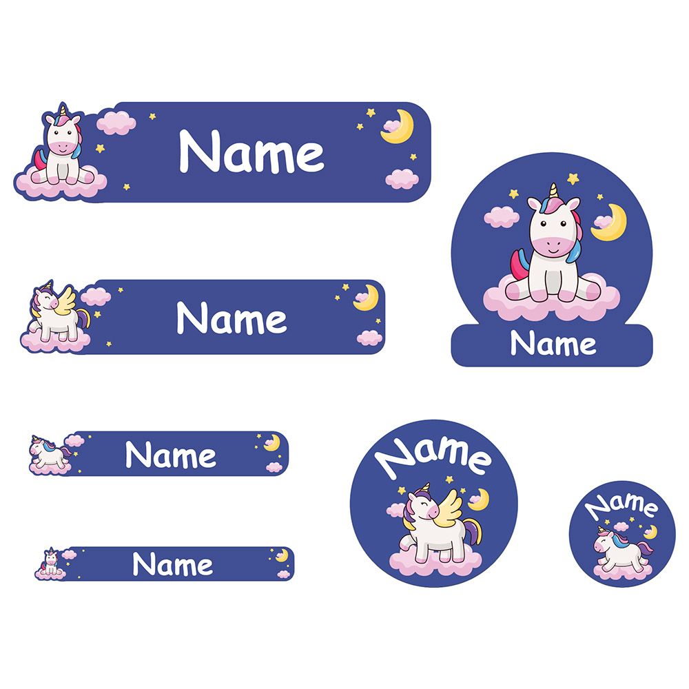 Mylabels - Personalized Labels - Cute Unicorn - Pack of 107