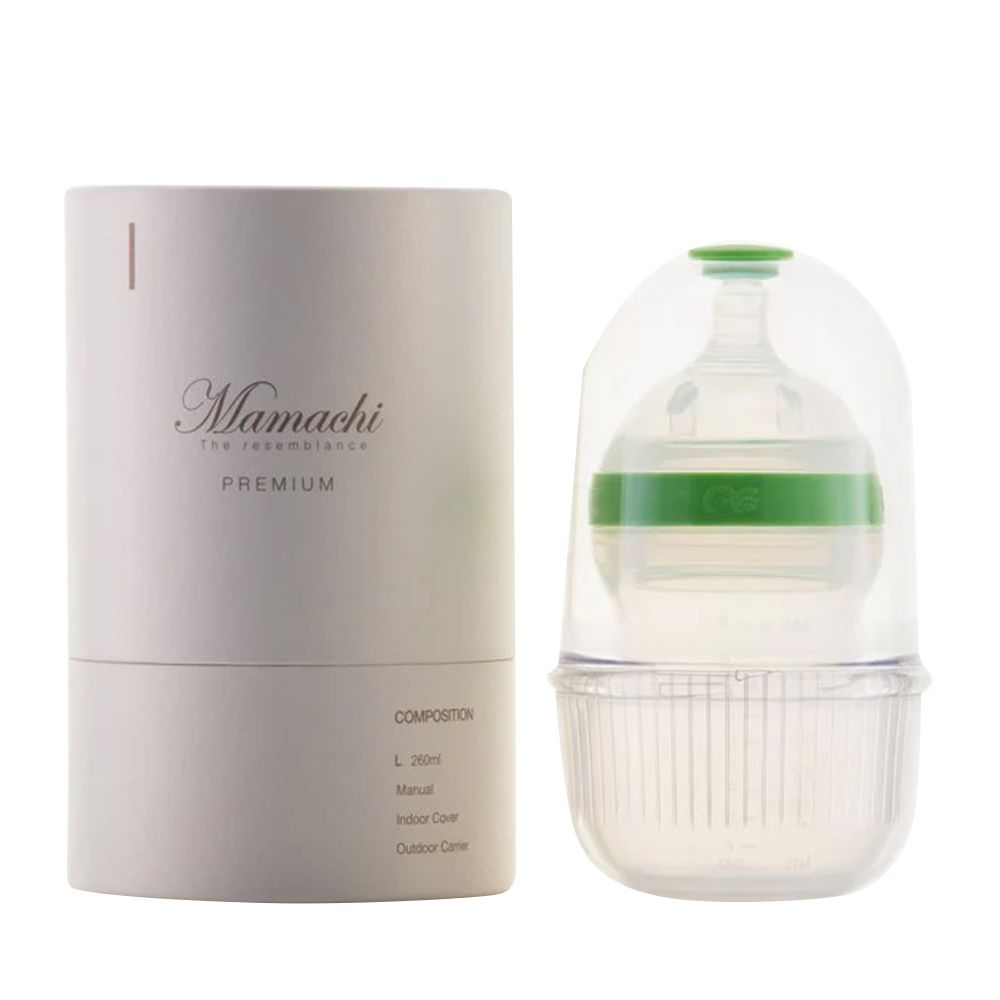 Mamachi - 100% Silicone Baby Bottle w/ Outdoor Carrier - 260 ml - Green