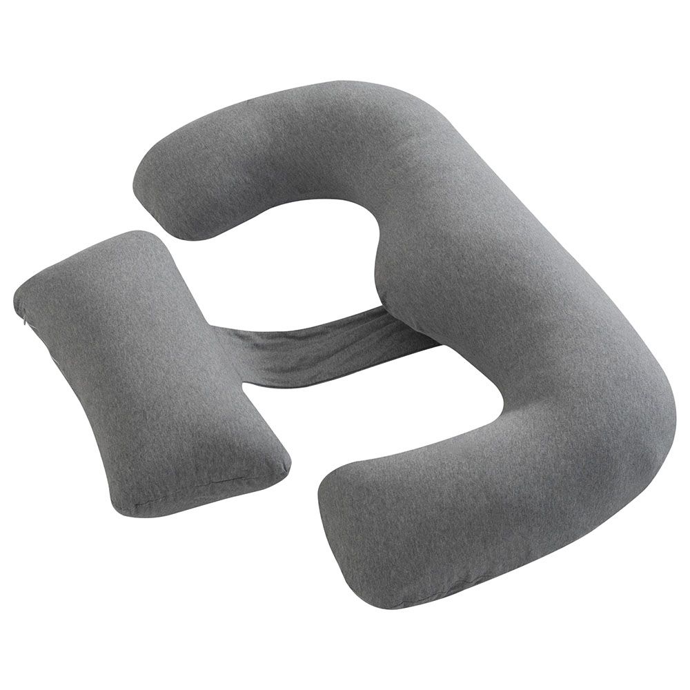 Moon - Multi Position Maternity Pillow w/ Back Support - Light Grey