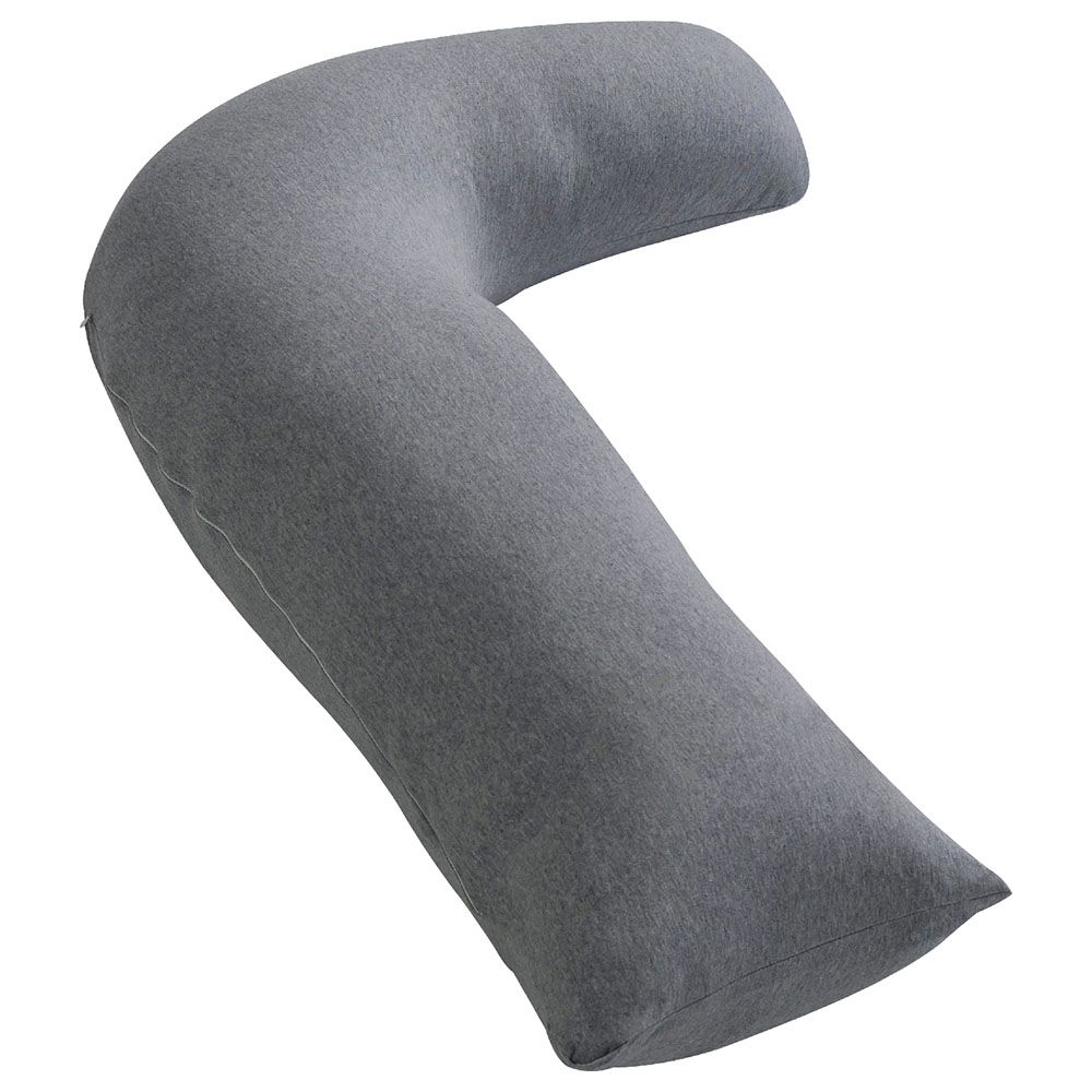 Moon - Organic L Shaped Maternity Pillow - Grey