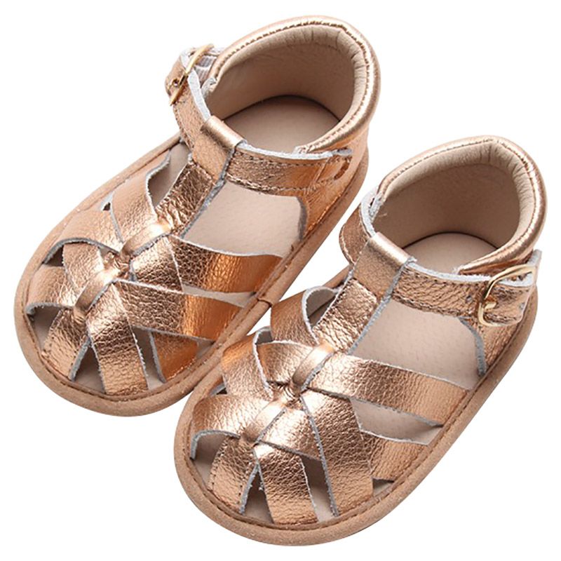 Mon.Amelissa - Baby Leather Sandals - Rose Gold