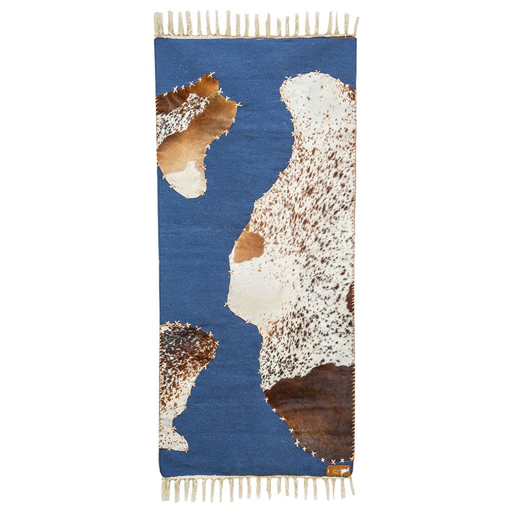 Aiida - Venice Leather Rug - Blue