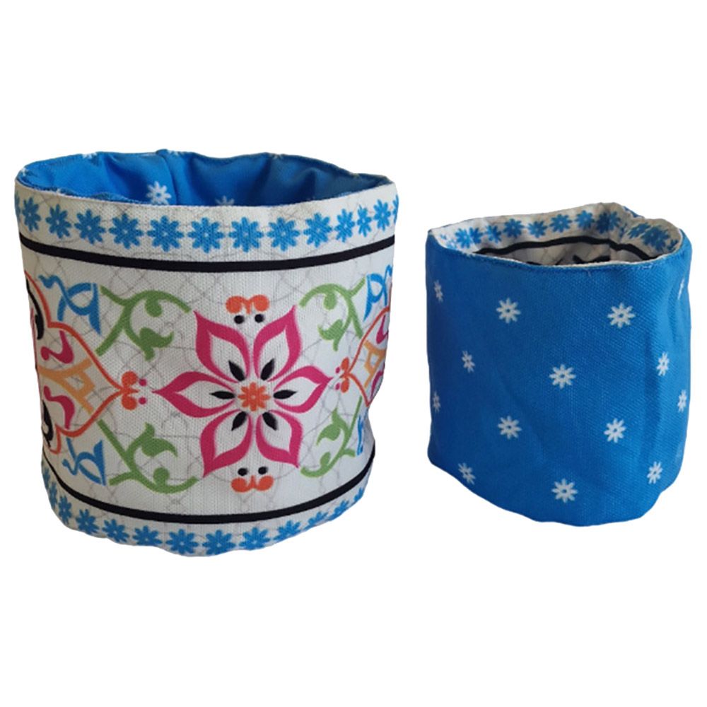 Aiida - Double Face Fabric Boxes - Blue - Pack of 2