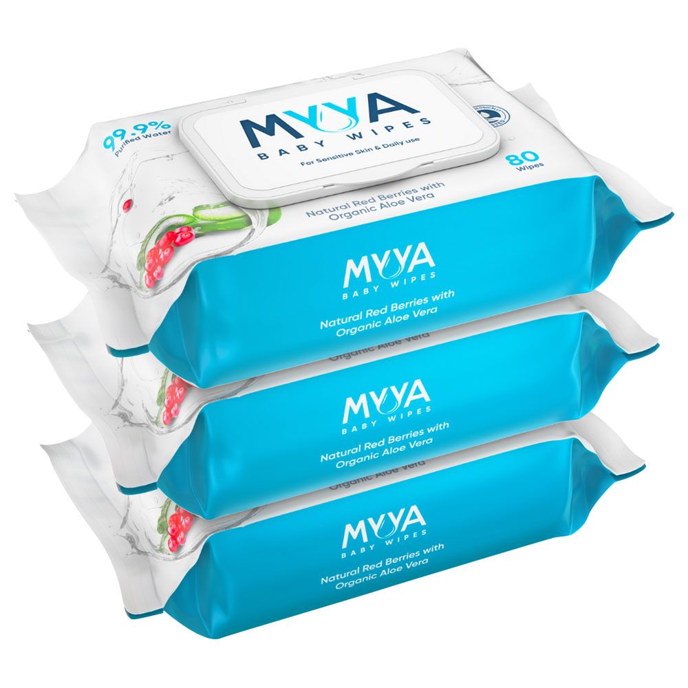 Myya - Baby Wipes - Pack of 3 - 240pcs