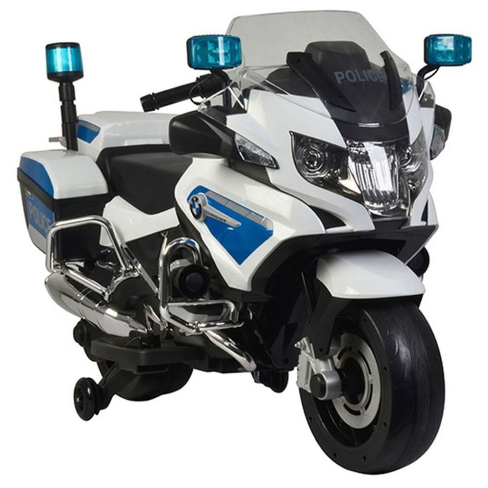 Myts - Licensed BMW Police Kids Motorbike - White - 12 V