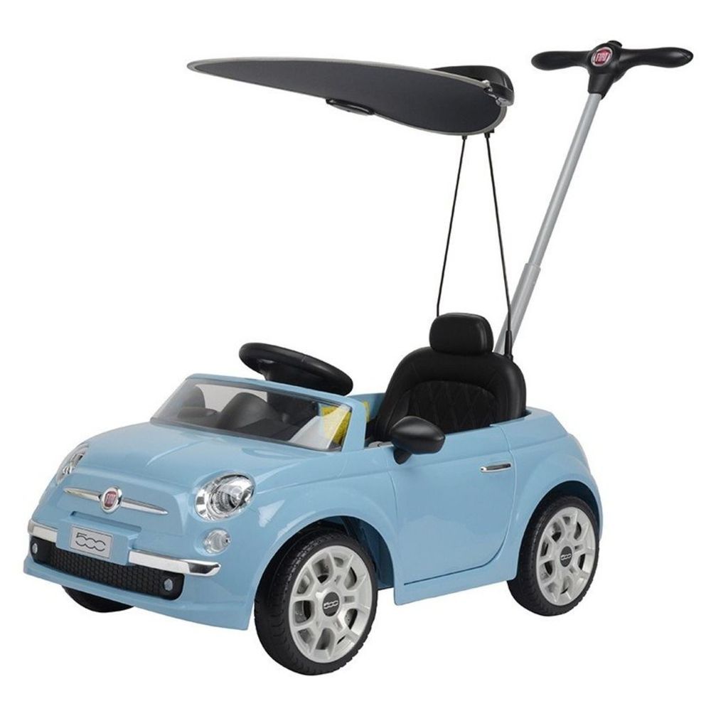 Myts - Fiat 500 Pull And Push Car With Sun Shade - Blue