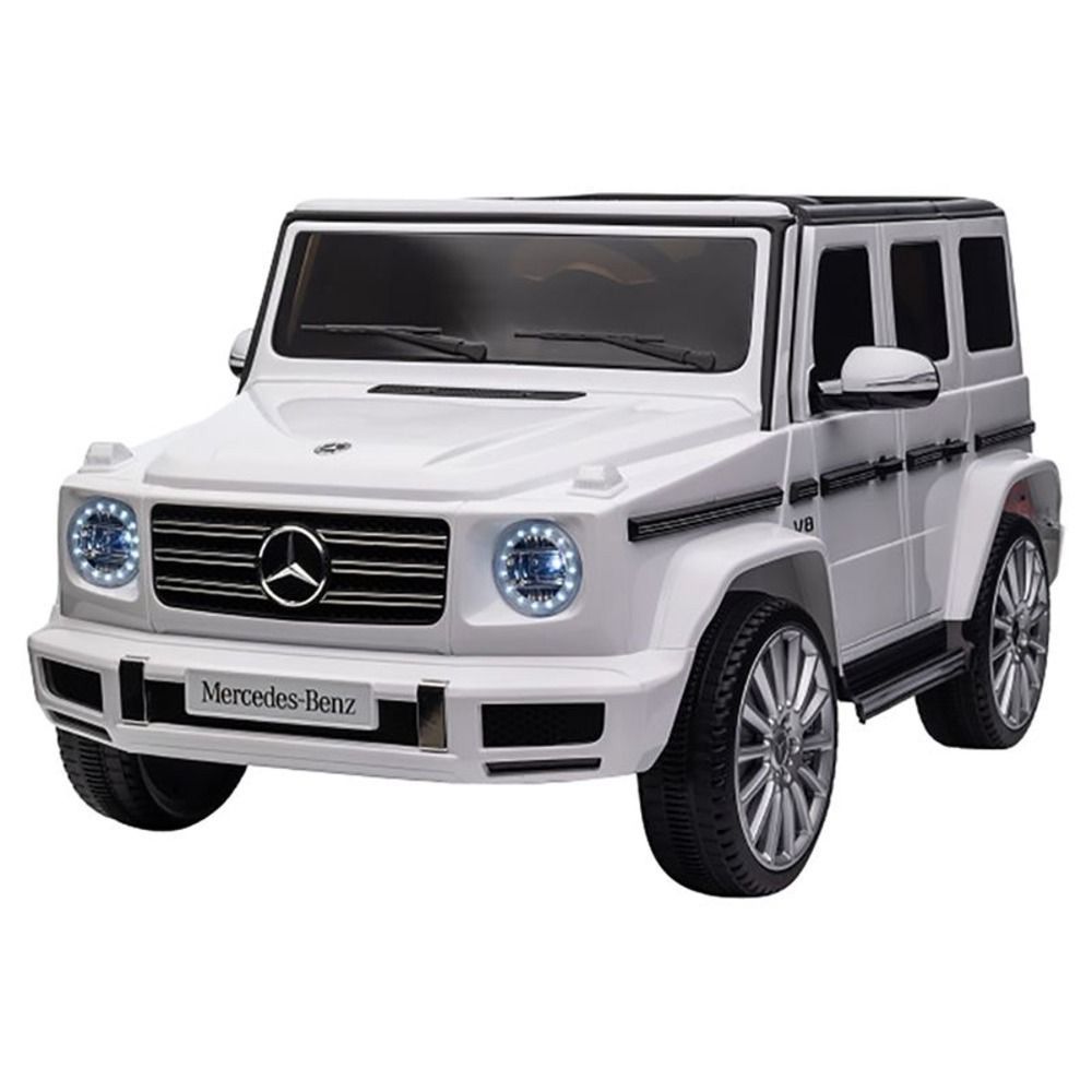 Myts - Little Luxury Benz G500 Kids Ride-On Car - White - 12 V