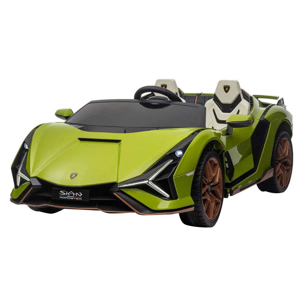 Myts - 2-Seater Lamborghini Sian Ride-On Car - Green - 12 V