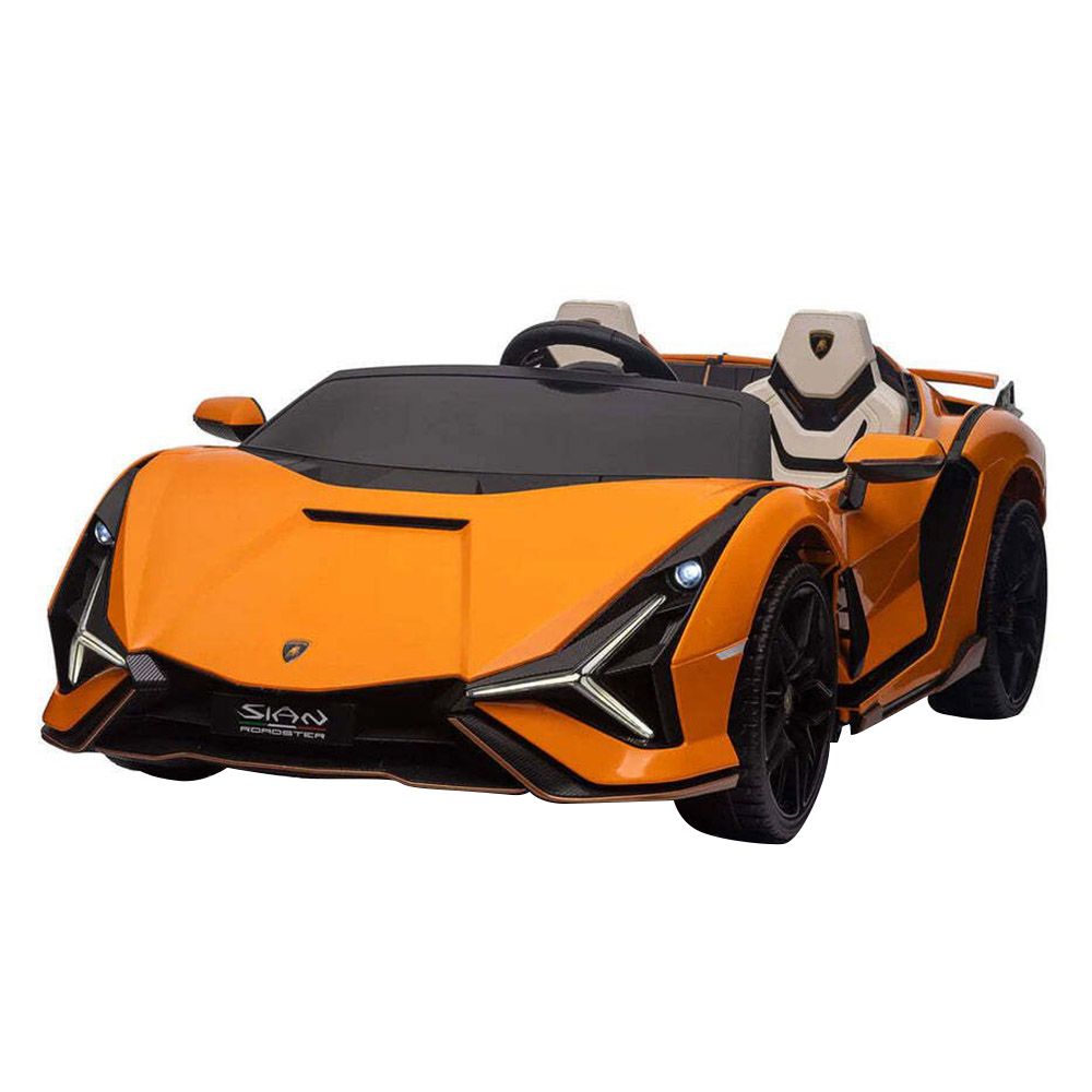 Myts - 2-Seater Lamborghini Sian Ride-On Car - Orange - 12 V