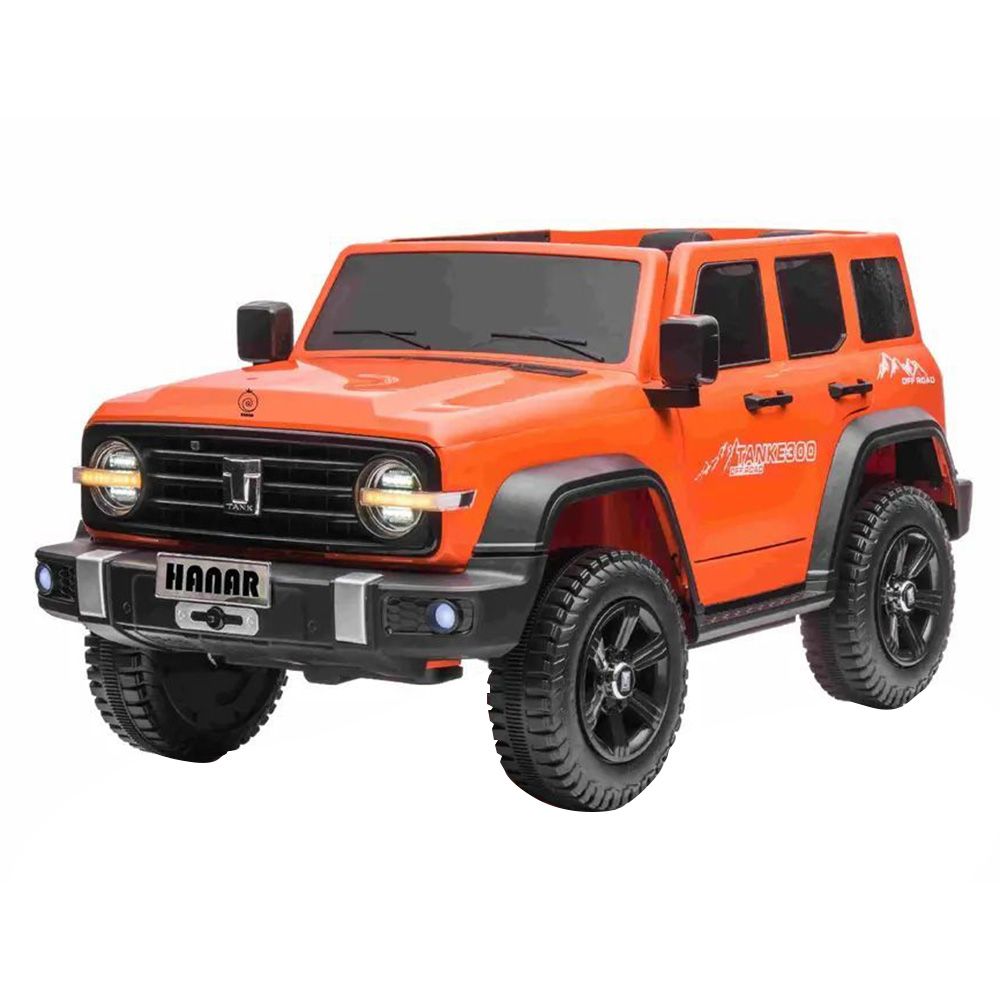 Myts - Remote Control Electric SUV Jeep With LED Lights - Orange