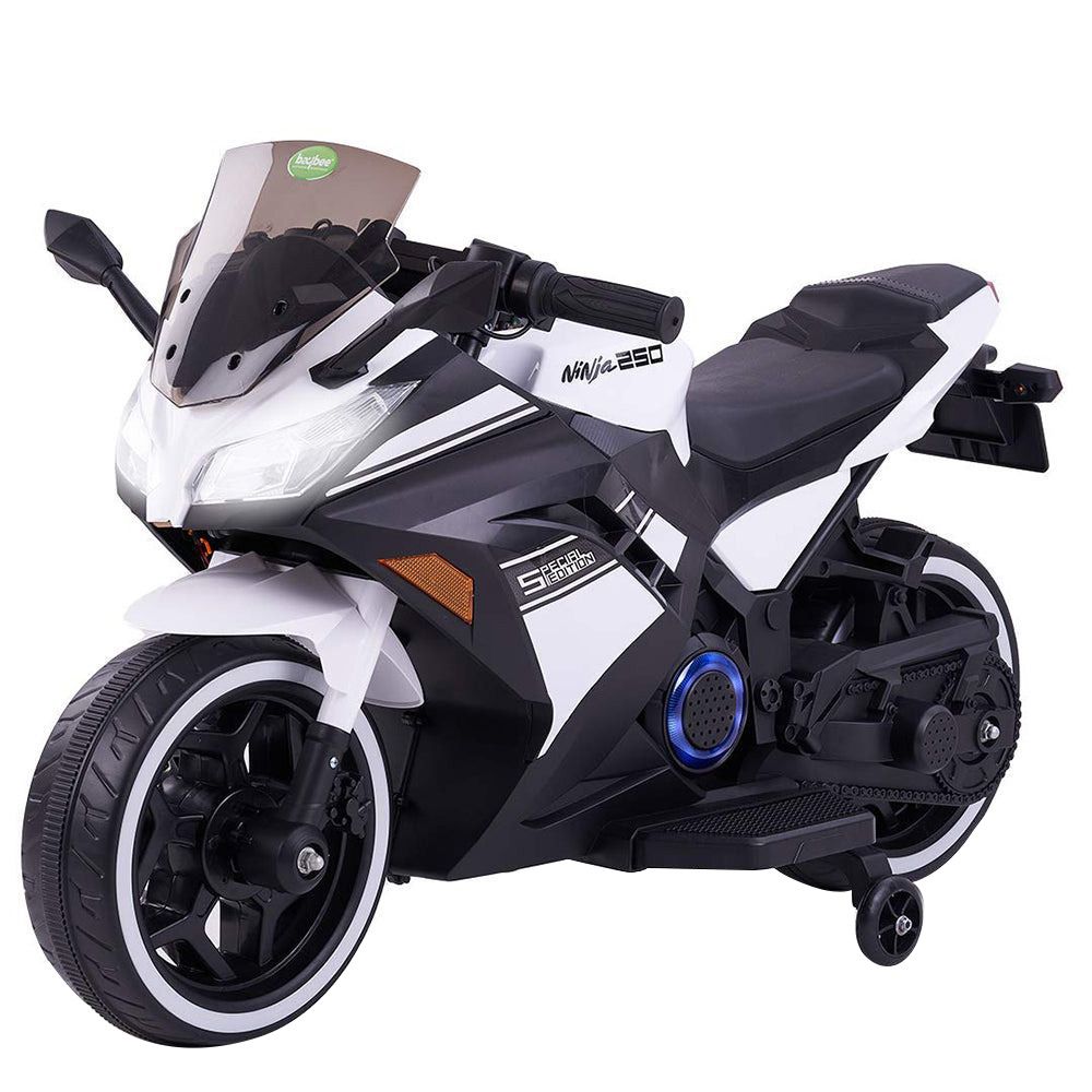 Myts - Sky Electric Kids Ride-On Motorbike - White - 12 V