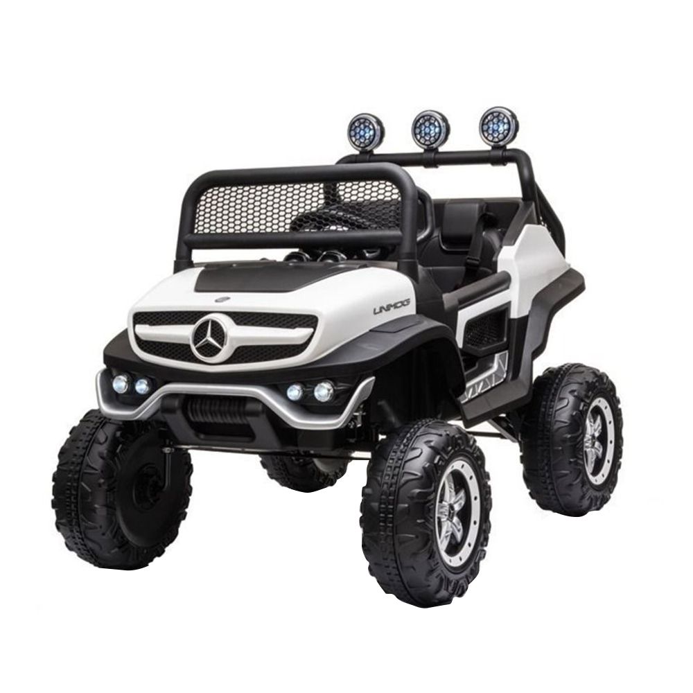 Myts - UTV Mercedes-Benz Unimog Lights Ride-On Car - White - 12 V