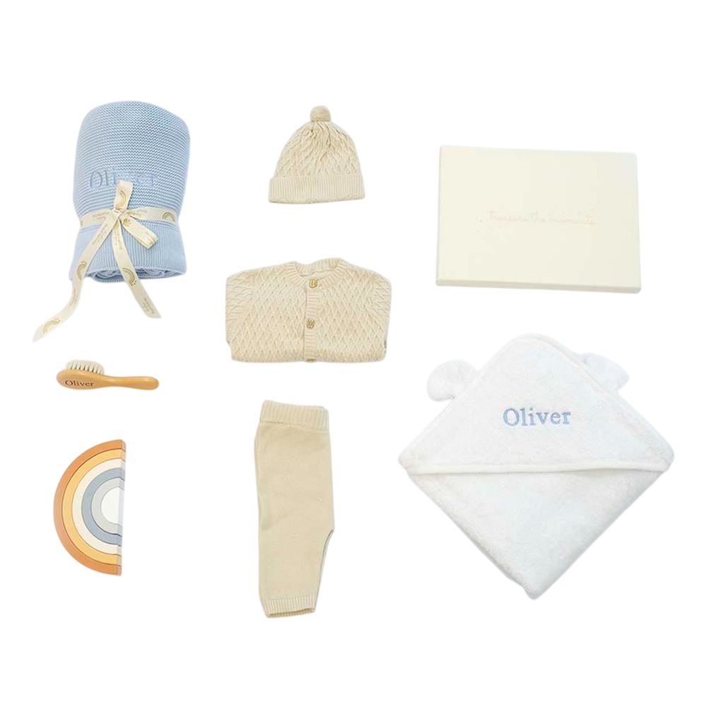 The Baby Gifting Company - New Baby Ultimate Gift Box - Blue - 8 Pcs