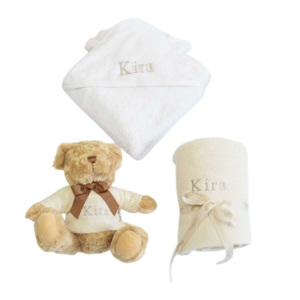 The Baby Gifting Company - Welcome Little One Gift Set - Ivory - 3 Pcs