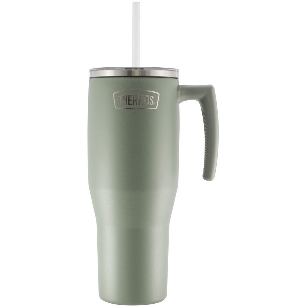 Thermos - Vacuum Insulated Mug With Straw - Green - 1.1 L