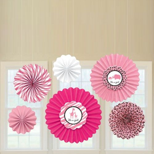 Sweet Safari Girl Paper Fan Decoration