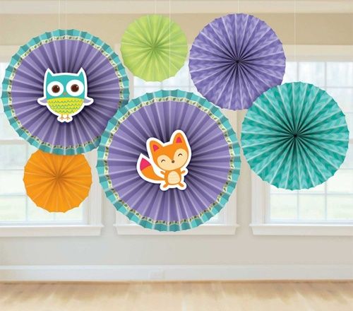 Woodland Welcome Paper Fan Decorations