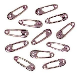 Metallic Pink Safety Pins