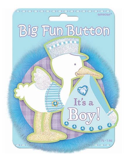 It's A Boy Big Fun Button