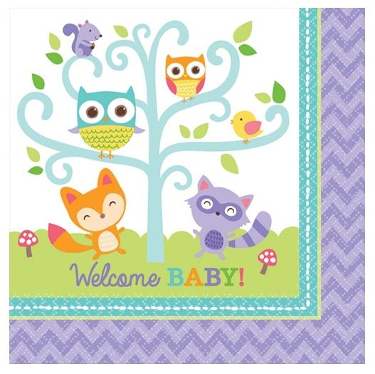 Woodland Welcome Baby Lunch Tissues