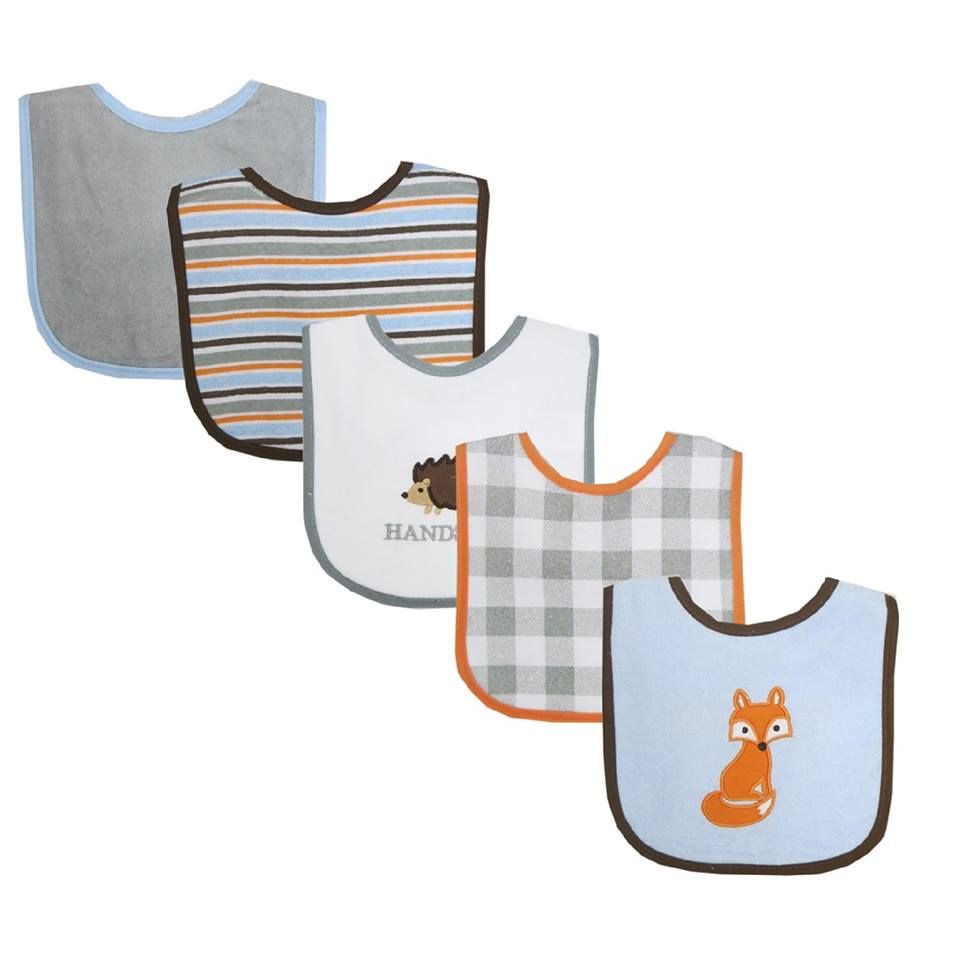 Luvable Friends 5-Pack Drooler Bibs - Fox