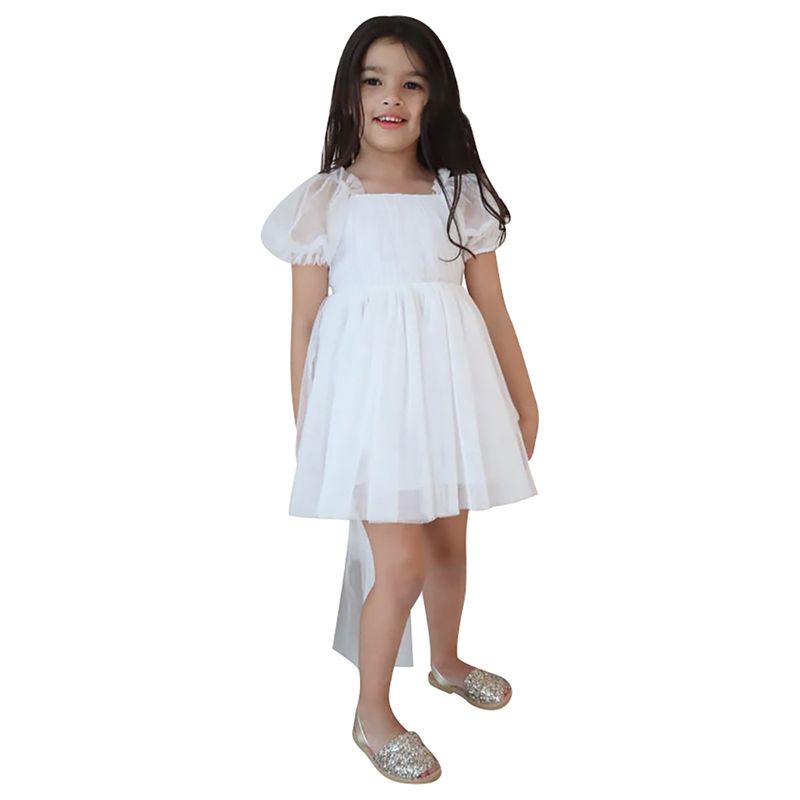 Maxims - Christmas Princess Tuelle Dress/Onesie - White