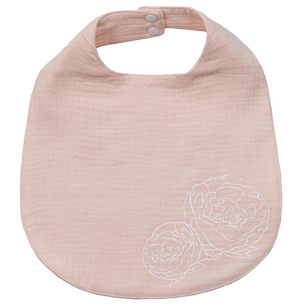 Pioen Baby - Bloom Waterproof Baby Bib - Soft Pink