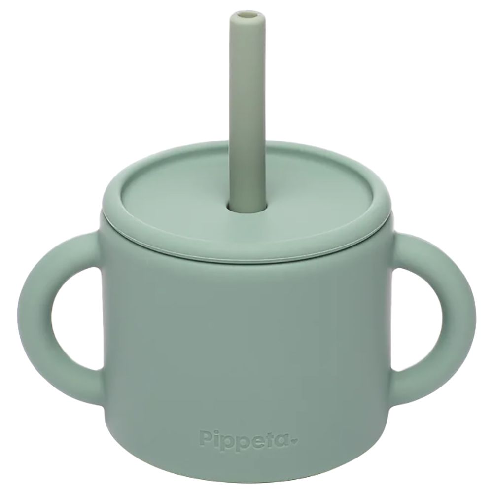 Pippeta - Silicone Cup & Straw - Meadow Green