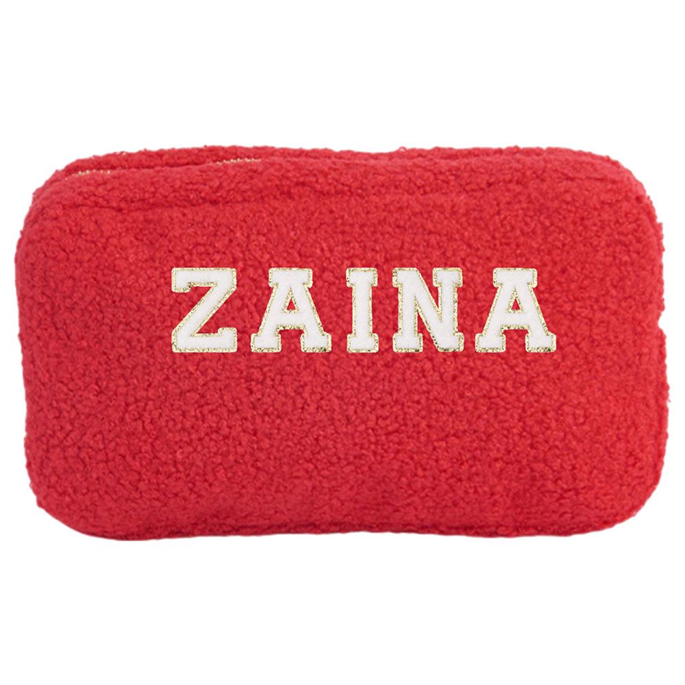 The Happy Tribe - Personalized Medium Pouch - Red Teddy 