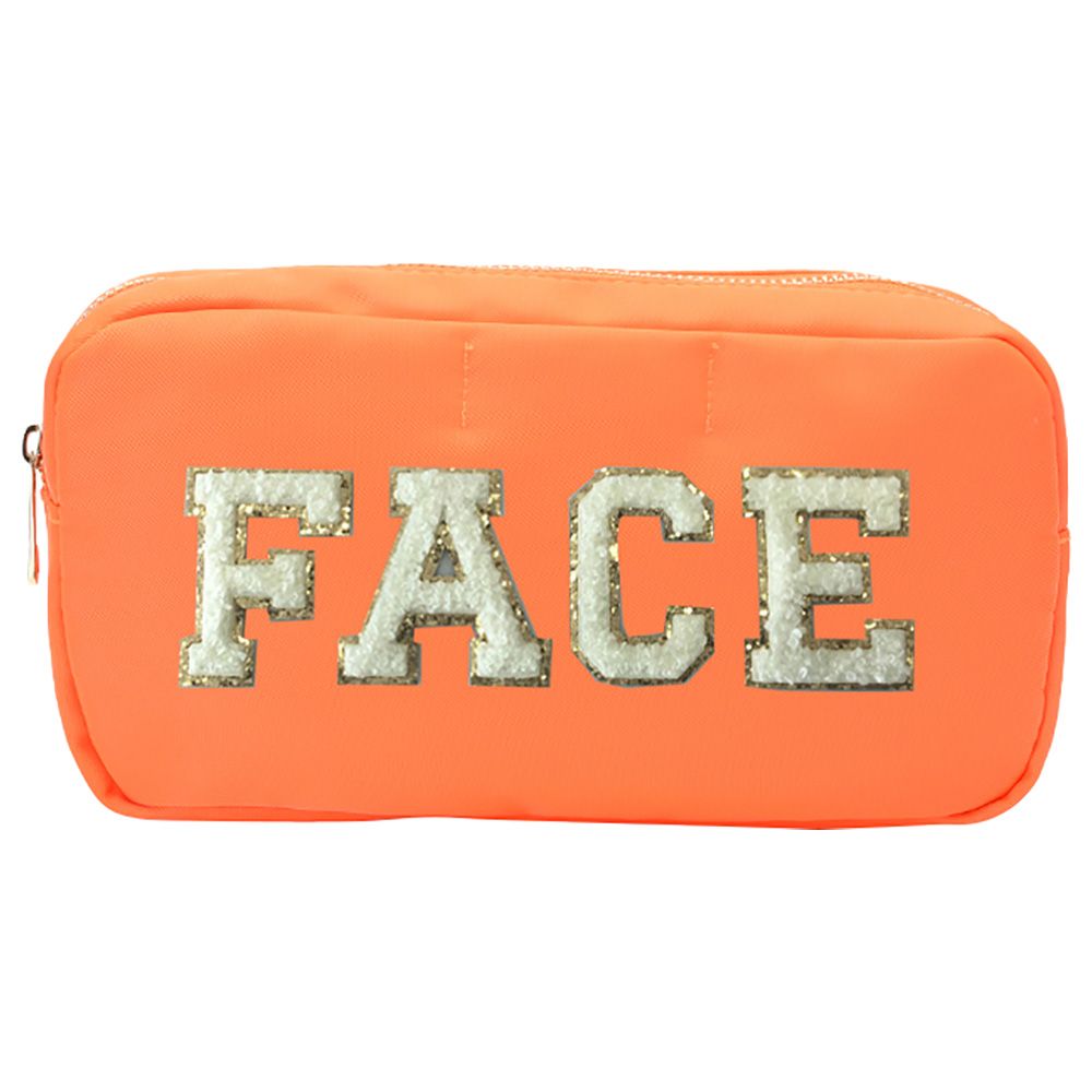 The Happy Tribe - Personalized Small Pouch - Neon Orange 