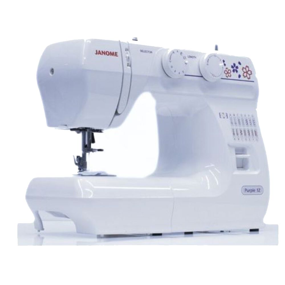 Janome - Purple 12 Stitches Sewing Machine - White