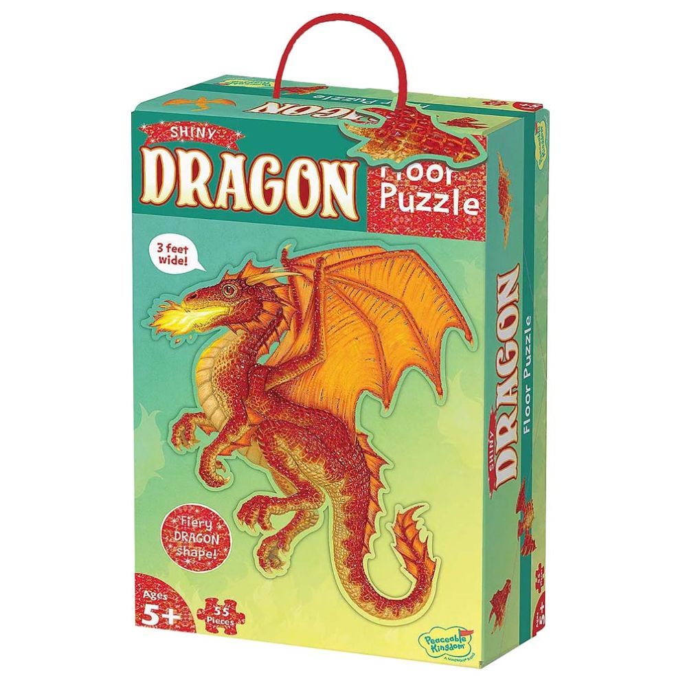 Peaceable Kingdom - Floor Puzzle - Shiny Dragon - 55pcs