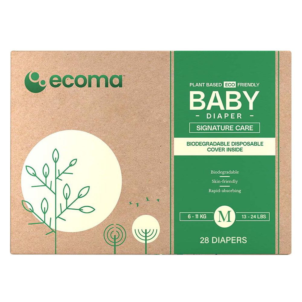 Ecoma - Signature Care Baby Diaper - Size M - 6-11 Kg - 28 Count