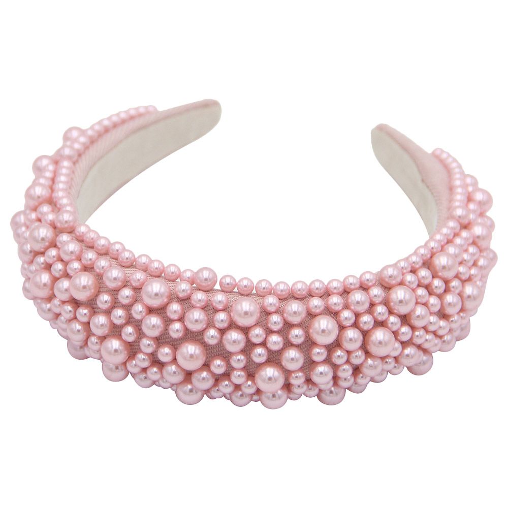 D' Daniela - Girls Olivia Headband - Pink Pearl