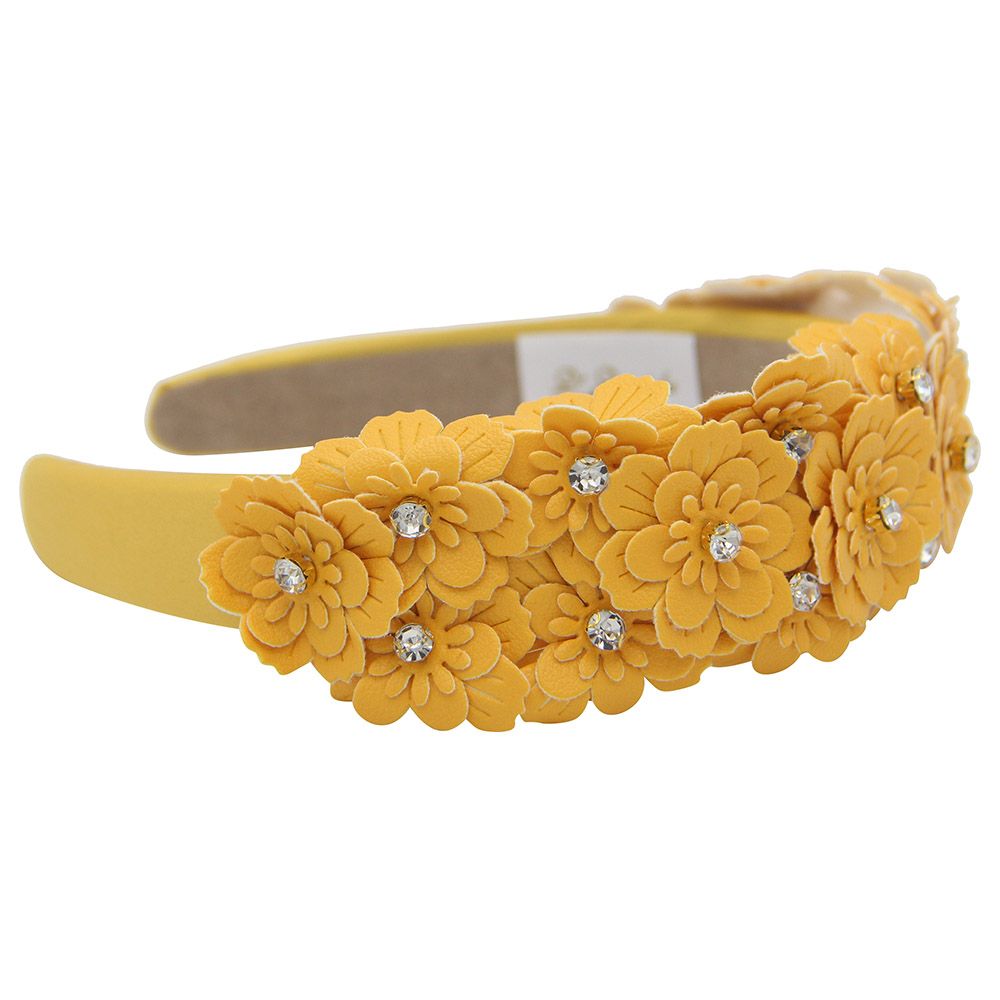 D' Daniela - Girls Camomile Headband - Dark Yellow