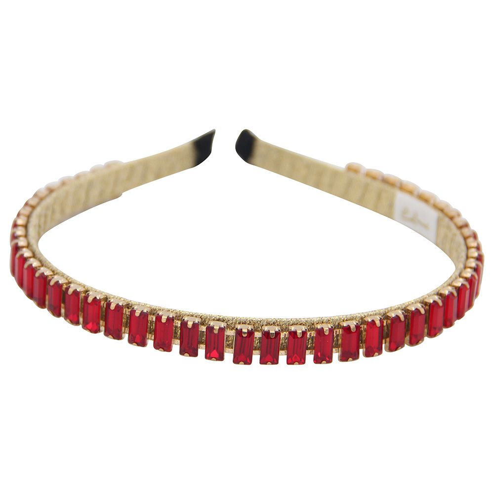 D' Daniela - Girls Amy Headband - Red Stones